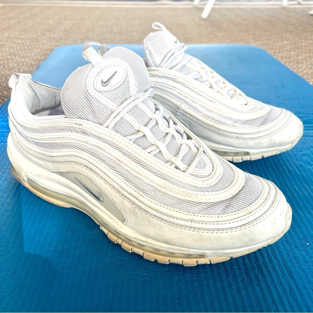 Nike Air Max 97 Men's Size 11.5M Running Shoes White Wolf Gray workout comfy